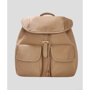 Year of Ours Elevated Utility Lightweight Nylon Soft Touch Backpack Taupe -NWT